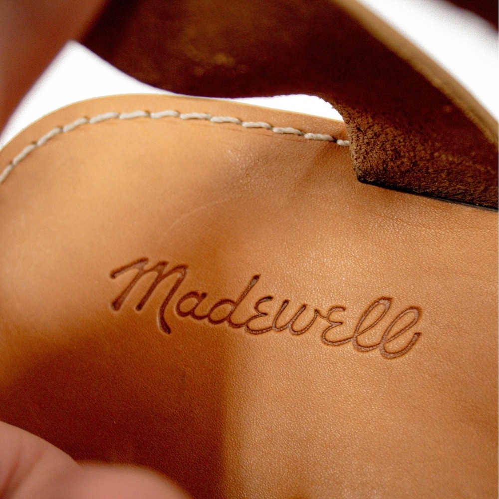 Madewell The Boardwalk Ankle Strap Leather Sandal in Tan Women's Size 11 -New! - Picture 9 of 11